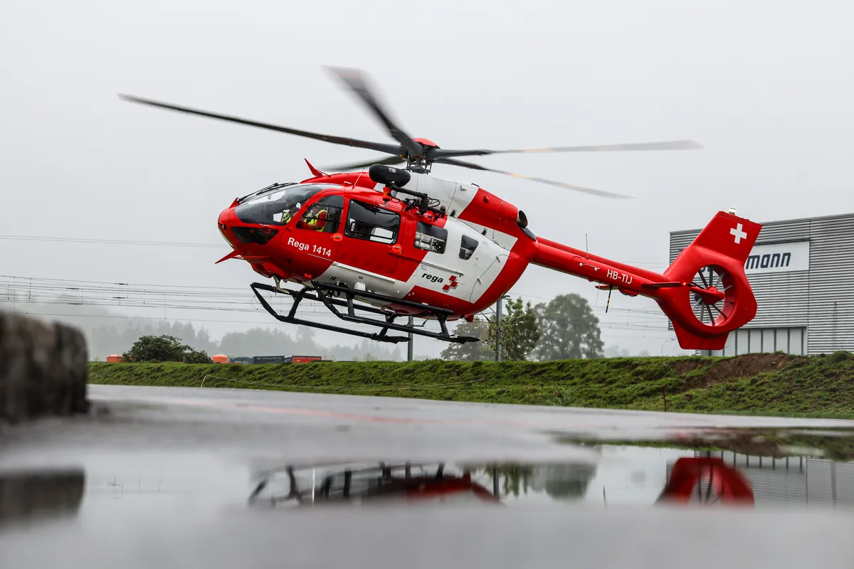 Heli H145 D3 beim Landen